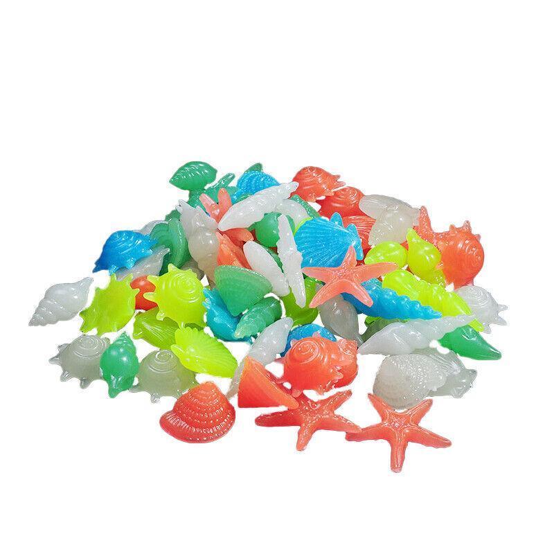Pebbles Stone Glow in the Dark Rock Fish Tank Stones Garden Road - Green V528-PEBBLES-GREEN-100PCS-238575