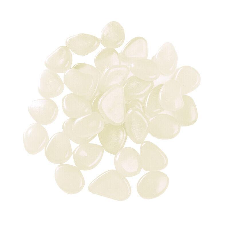 Pebbles Stone Glow in the Dark Rock Fish Tank Stones Garden Road - Green V528-PEBBLES-GREEN-100PCS-238575