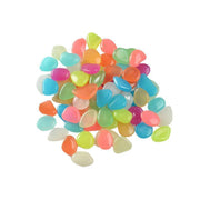 Pebbles Stone Glow in the Dark Rock Fish Tank Stones Garden Road - Green V528-PEBBLES-GREEN-100PCS-238575