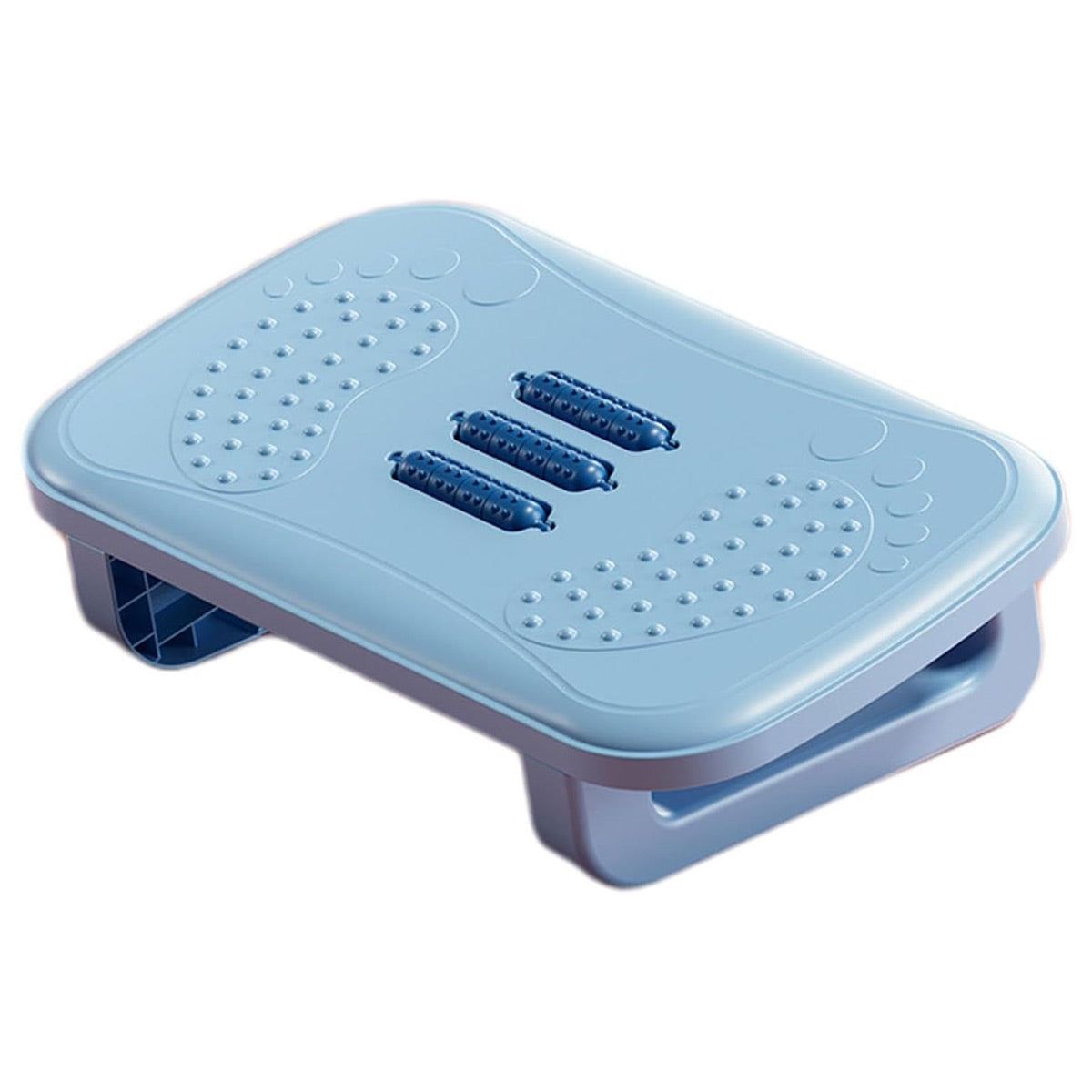 Ergonomic Office Footrest Adjustable Under Desk Stool Anti Fatigue Foot Support - Blue V528-PEDAL-BLUE-994706