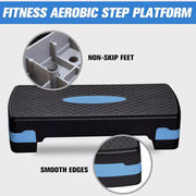 Adjustable Aerobic Step Platform Plastic Fitness Stepper for Workout Training - Green V528-PEDAL-GREEN-343875