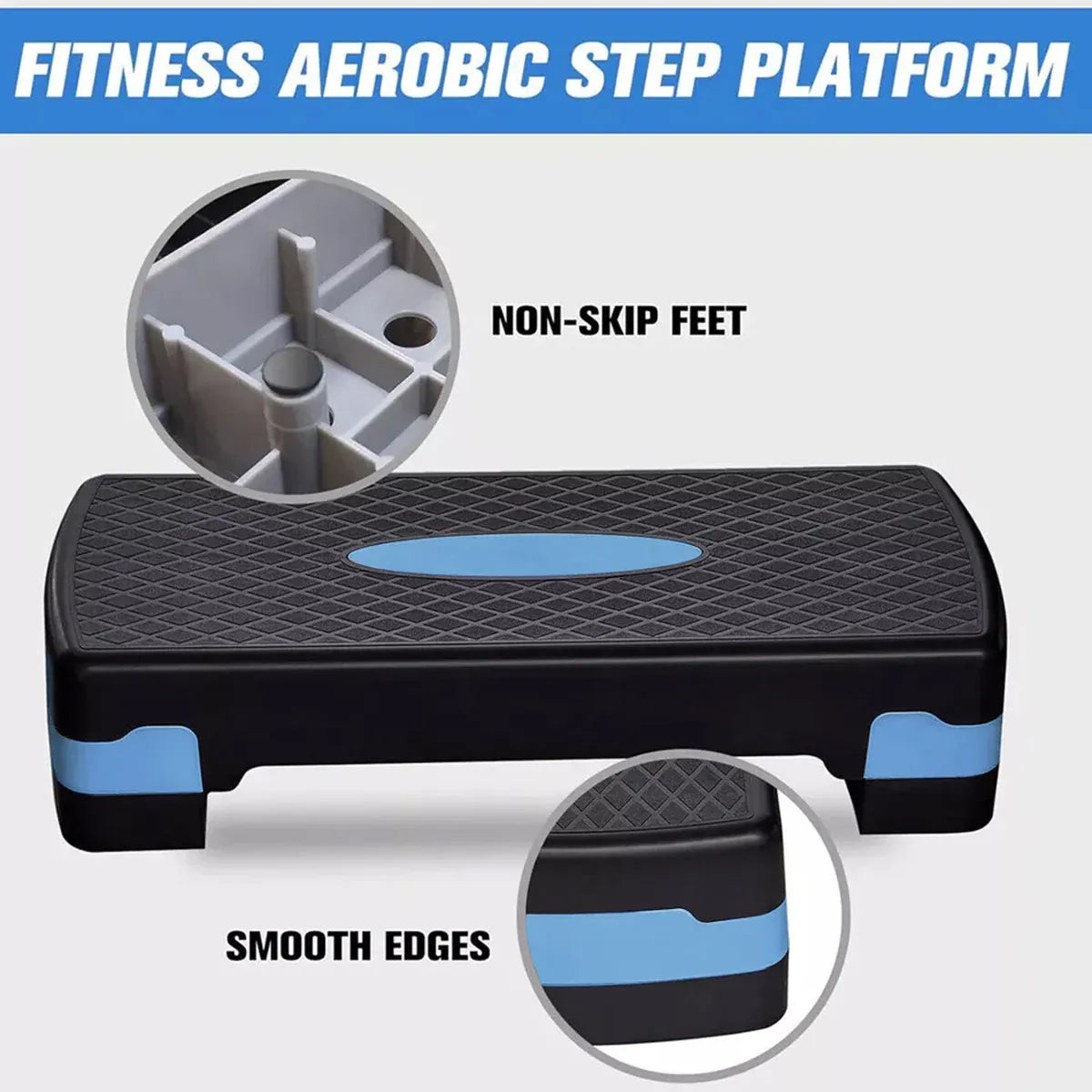Adjustable Aerobic Step Platform Plastic Fitness Stepper for Workout Training - Green V528-PEDAL-GREEN-343875