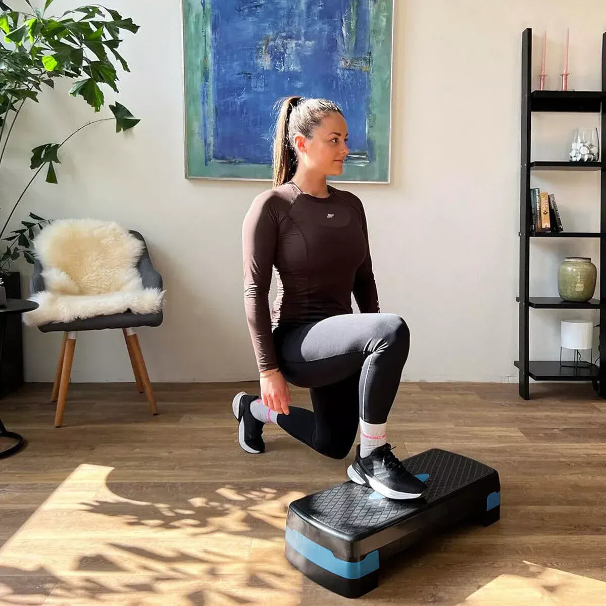 Adjustable Aerobic Step Platform Plastic Fitness Stepper for Workout Training - Green V528-PEDAL-GREEN-343875