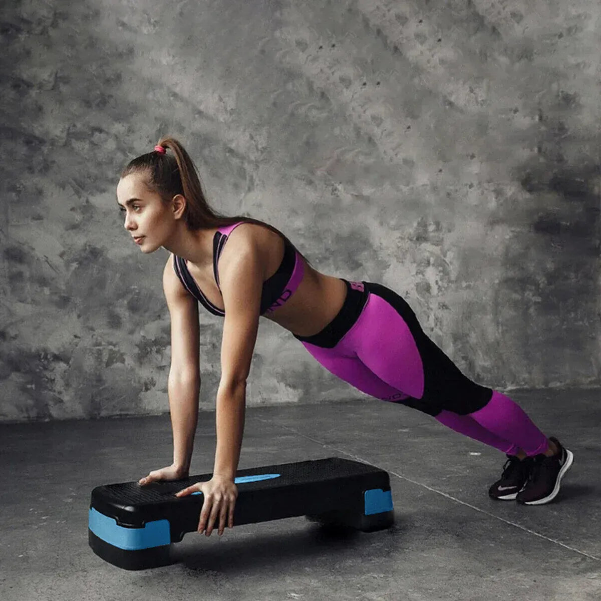 Adjustable Aerobic Step Platform Plastic Fitness Stepper for Workout Training - Green V528-PEDAL-GREEN-343875