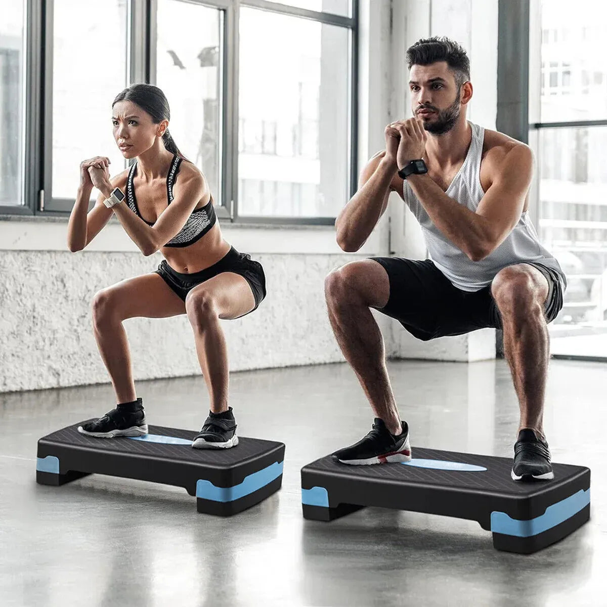 Adjustable Aerobic Step Platform Plastic Fitness Stepper for Workout Training - Green V528-PEDAL-GREEN-343875