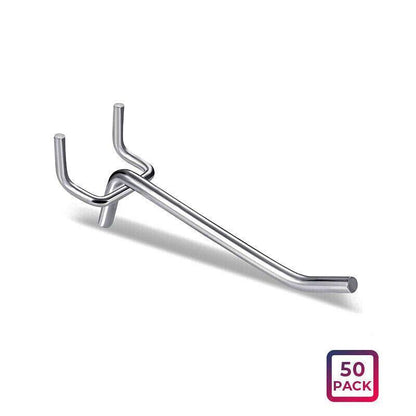 50X Pegboard Hooks Metal Panel Valcano Peg Board Hook Steel 50 100 150 200 Mm - 15CM V528-PEGBOARDHOOKS-15CM-50PCS-777023