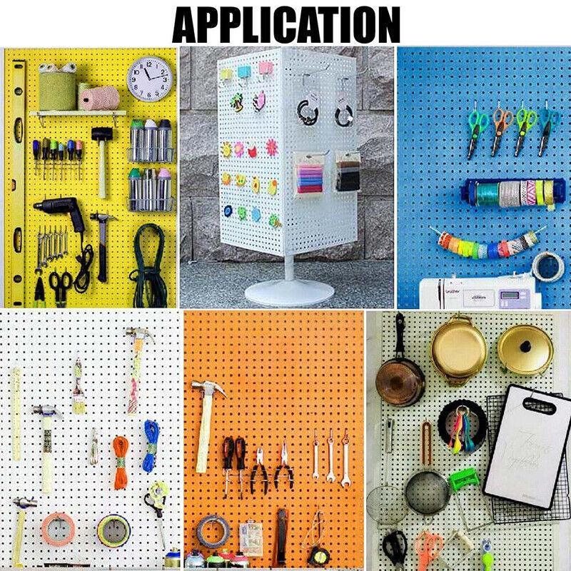 50X Pegboard Hooks Metal Panel Valcano Peg Board Hook Steel 50 100 150 200 Mm - 15CM V528-PEGBOARDHOOKS-15CM-50PCS-777023