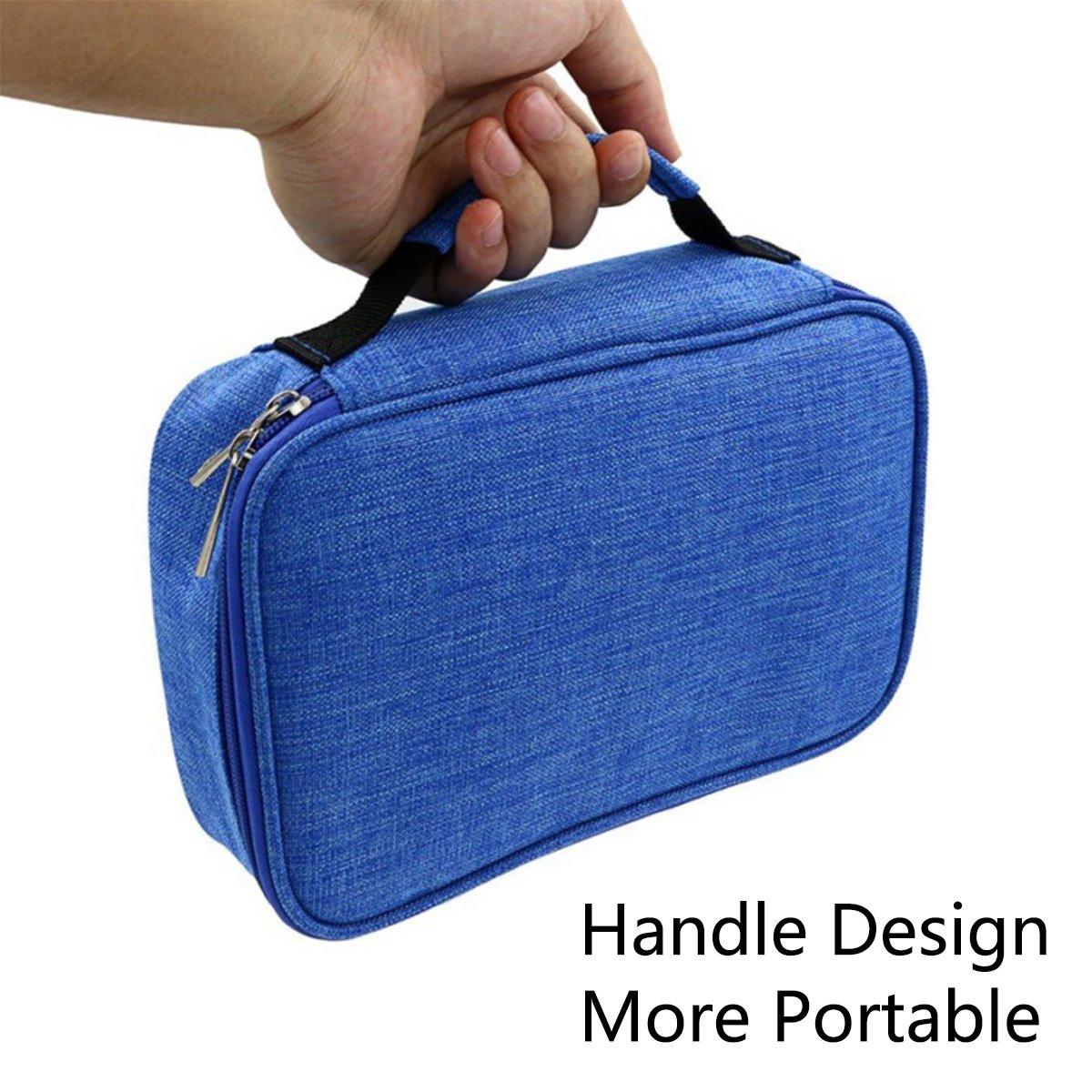 Large Capacity Waterproof Pen Pouch Pencil Case Student Stationery Storage Bag - Black V528-PEN-BAG-BLACK-647205