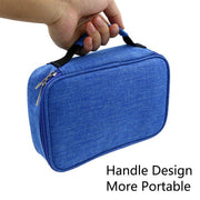 Large Capacity Waterproof Pen Pouch Pencil Case Student Stationery Storage Bag - Blue V528-PEN-BAG-BLUE-597854
