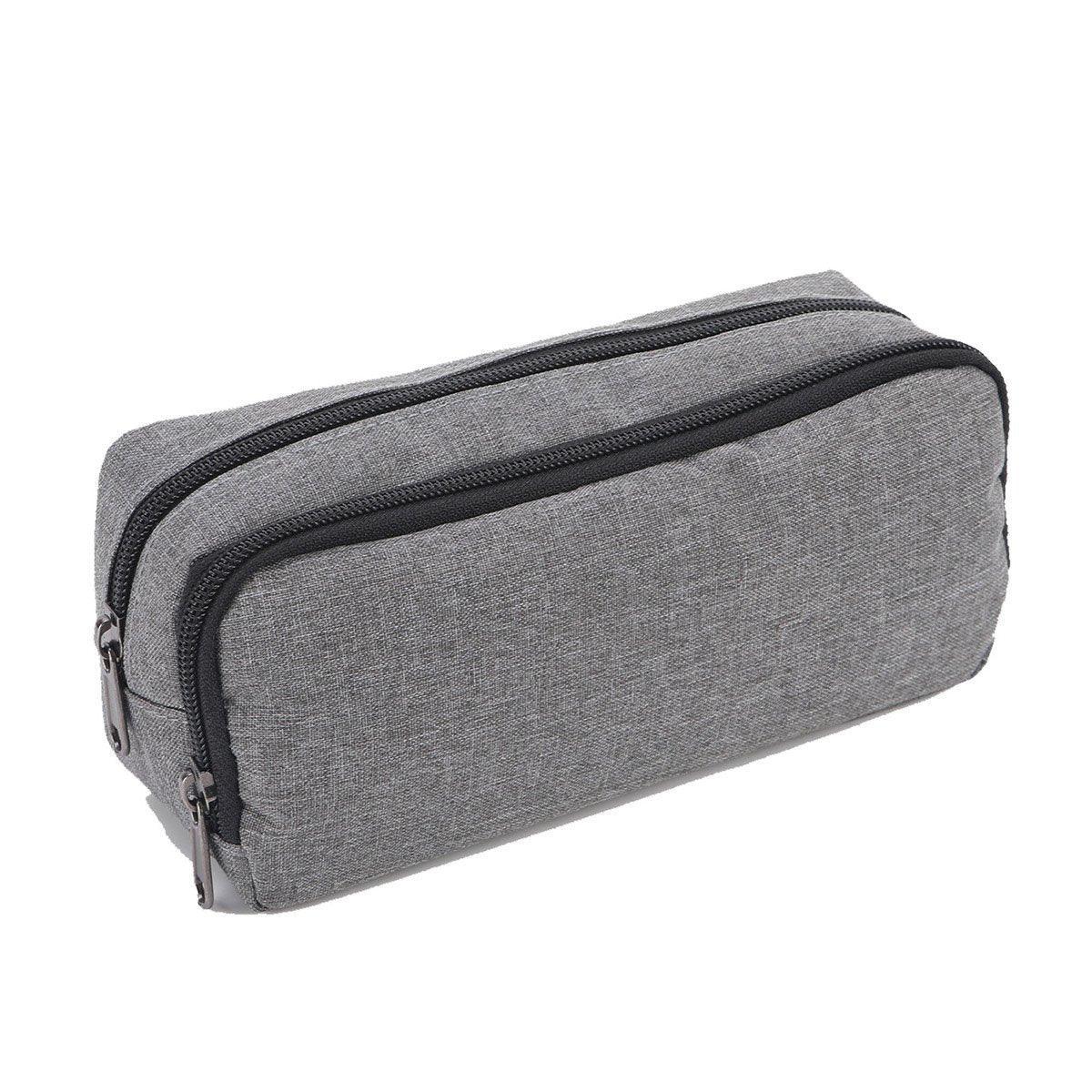 Large Capacity Pencil Case Double Layer for Primary School Students Creative Bag - Grey V528-PEN-BAG-GREY-967480