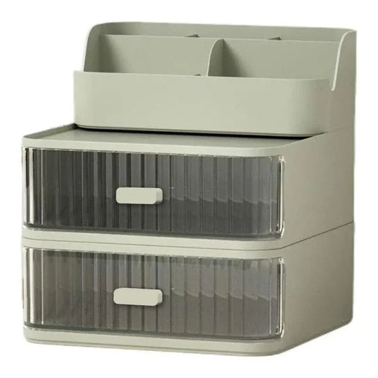 Drawer Storage Box Stationery Cosmetic Organizer Multi Purpose Desktop Holder - Green V528-PEN-HOLDER-GREEN-165417