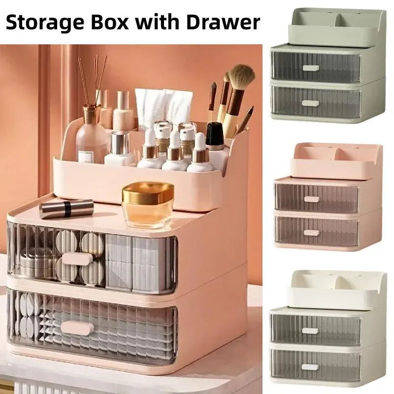 Drawer Storage Box Stationery Cosmetic Organizer Multi Purpose Desktop Holder - Green V528-PEN-HOLDER-GREEN-165417