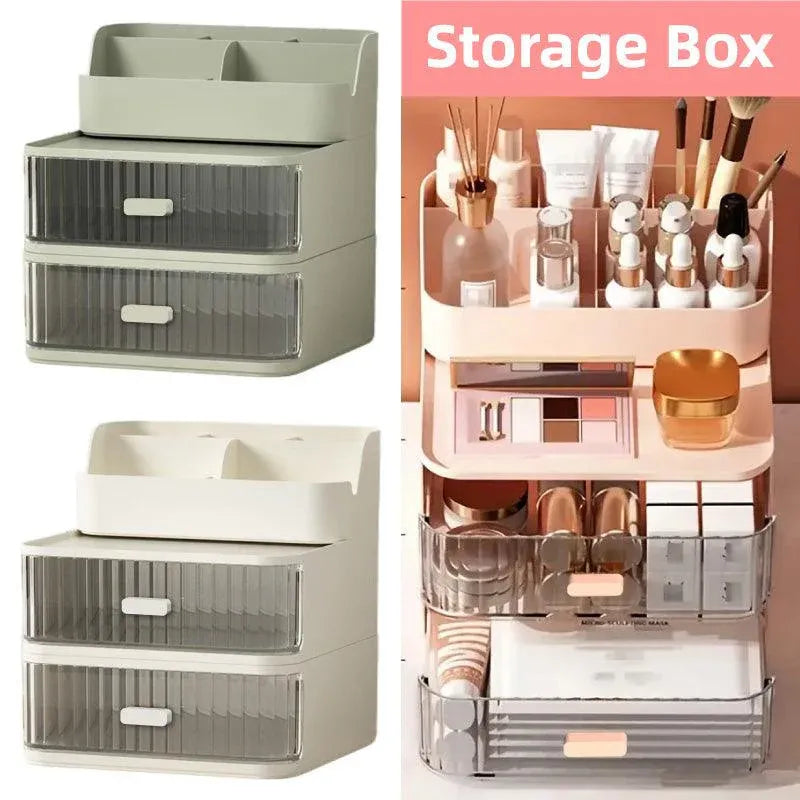 Drawer Storage Box Stationery Cosmetic Organizer Multi Purpose Desktop Holder - Green V528-PEN-HOLDER-GREEN-165417