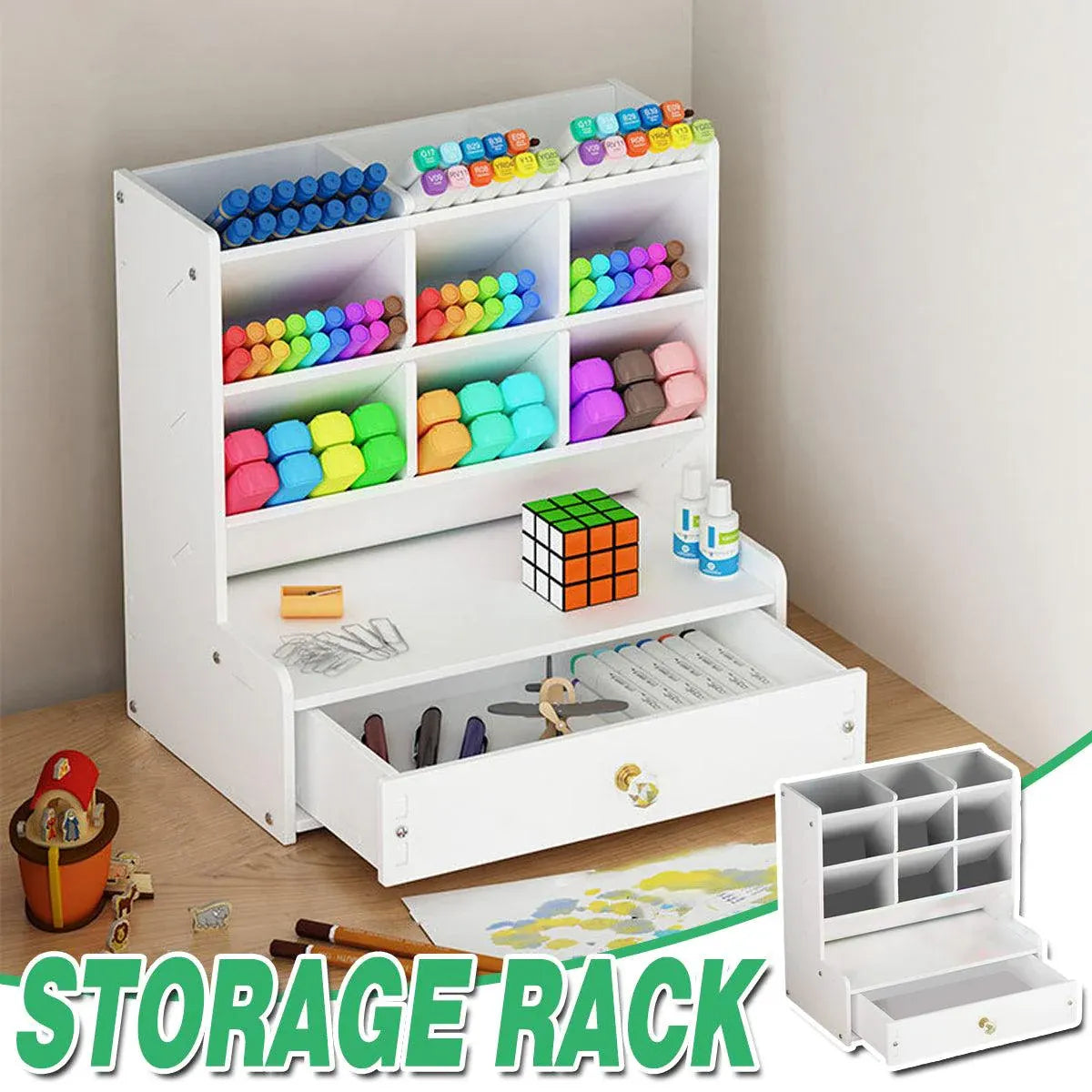 Office Desk Organizer Storage Drawer Pen Pencil Holder DIY Case Storage Rack V528-PEN-HOLDER-STORAGE-787354
