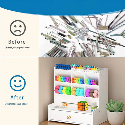 Office Desk Organizer Storage Drawer Pen Pencil Holder DIY Case Storage Rack V528-PEN-HOLDER-STORAGE-787354