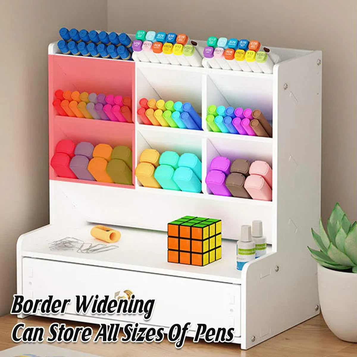 Office Desk Organizer Storage Drawer Pen Pencil Holder DIY Case Storage Rack V528-PEN-HOLDER-STORAGE-787354