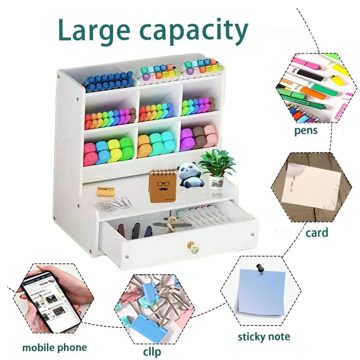Office Desk Organizer Storage Drawer Pen Pencil Holder DIY Case Storage Rack V528-PEN-HOLDER-STORAGE-787354