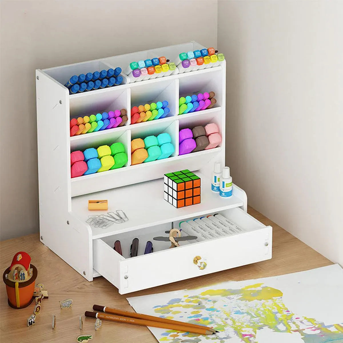 Office Desk Organizer Storage Drawer Pen Pencil Holder DIY Case Storage Rack V528-PEN-HOLDER-STORAGE-787354