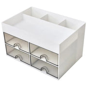 Large Capacity Pen Storage Box Desktop Organizer Multi-functional Stationery Box V528-PEN-HOLDER-WHITE-436180