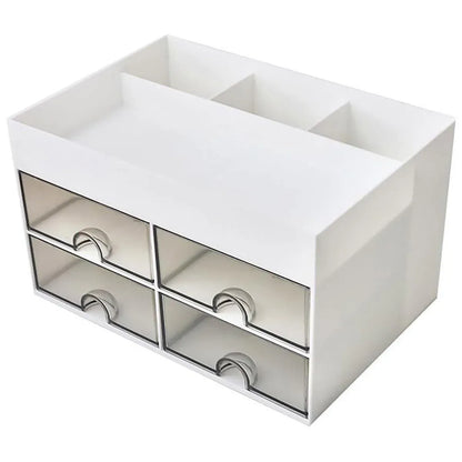 Large Capacity Pen Storage Box Desktop Organizer Multi-functional Stationery Box V528-PEN-HOLDER-WHITE-436180