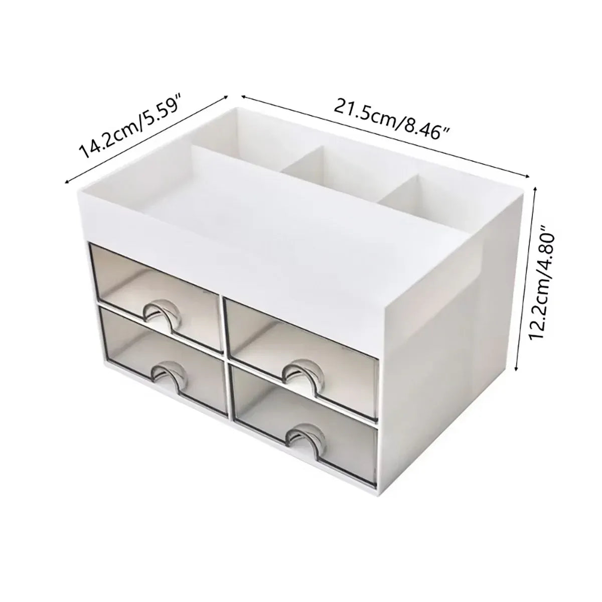 Large Capacity Pen Storage Box Desktop Organizer Multi-functional Stationery Box V528-PEN-HOLDER-WHITE-436180