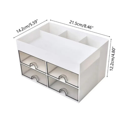 Large Capacity Pen Storage Box Desktop Organizer Multi-functional Stationery Box V528-PEN-HOLDER-WHITE-436180