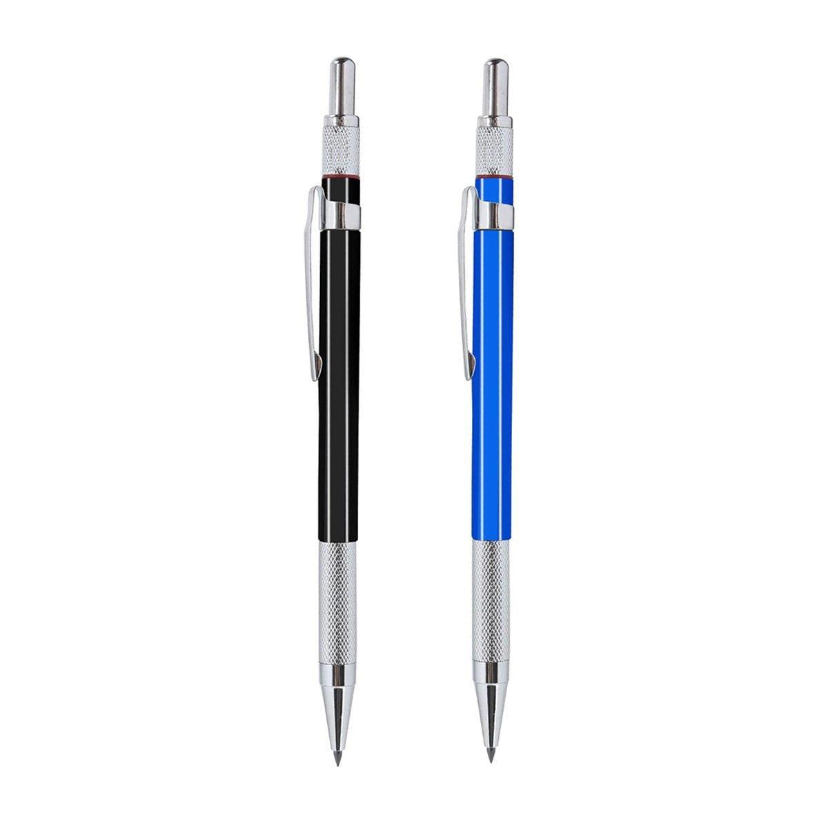 2mm HB Lead Holder Pen Automatic Mechanical Drafting Drawing Pencil Art Tool - Blue(1PCS)+Black(1PCS) V528-PENCIL-BLUE-BLACK-237252