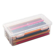 Transparent Stationery Organiser Box with Lid Pencil Pen Case Holder 4pcs Set V528-PENCIL-CASE-4PCS-221933