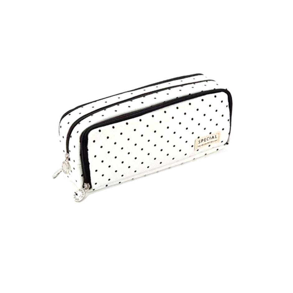 Zipper Pencil Case Large Capacity Storage Bag School Stationery Makeup Organizer - Blue V528-PENCILCASE-BLUE-976514