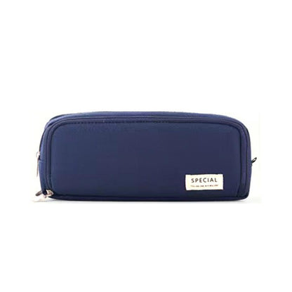 Zipper Pencil Case Large Capacity Storage Bag School Stationery Makeup Organizer - Blue V528-PENCILCASE-BLUE-976514