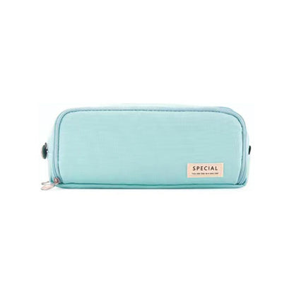 Zipper Pencil Case Large Capacity Storage Bag School Stationery Makeup Organizer - Blue V528-PENCILCASE-BLUE-976514