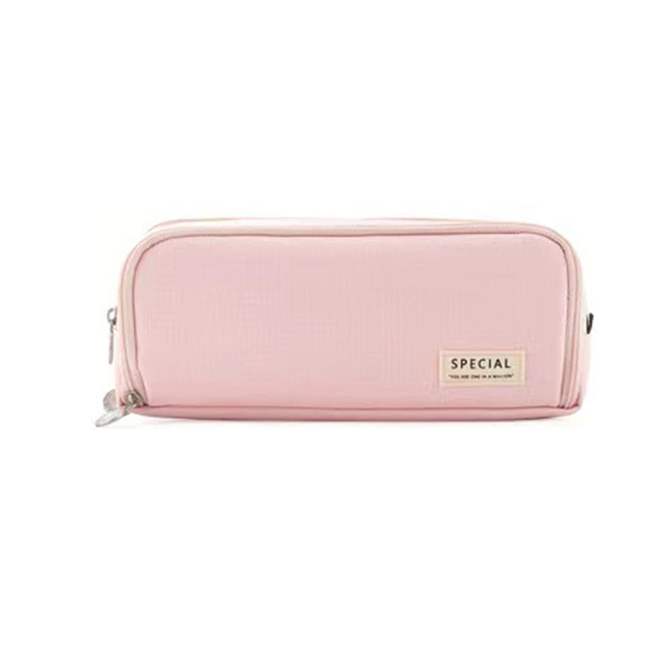 Zipper Pencil Case Large Capacity Storage Bag School Stationery Makeup Organizer - Green V528-PENCILCASE-GREEN-498495