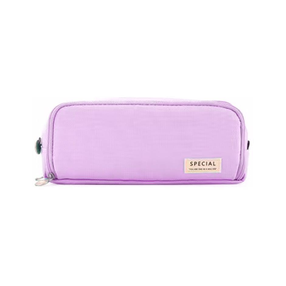Zipper Pencil Case Large Capacity Storage Bag School Stationery Makeup Organizer - Green V528-PENCILCASE-GREEN-498495