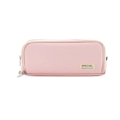 Zipper Pencil Case Large Capacity Storage Bag School Stationery Makeup Organizer - Purple V528-PENCILCASE-PURPLE-437009