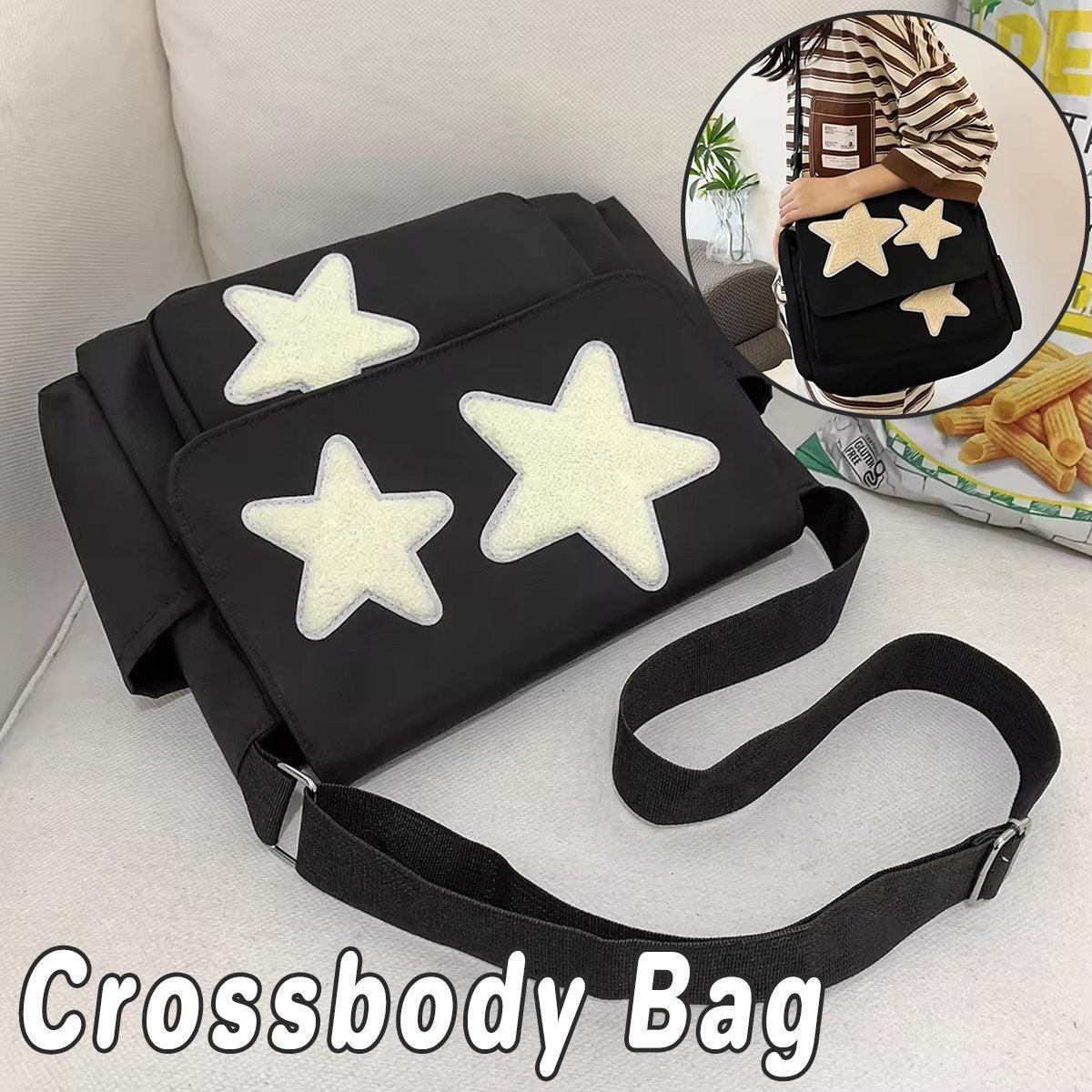 Japanese Style Female Pentagram Crossbody Bag Casual Shoulder Messenger Bag V528-PENTAGRAM-SHOULDER-BAG-BLACK-929909