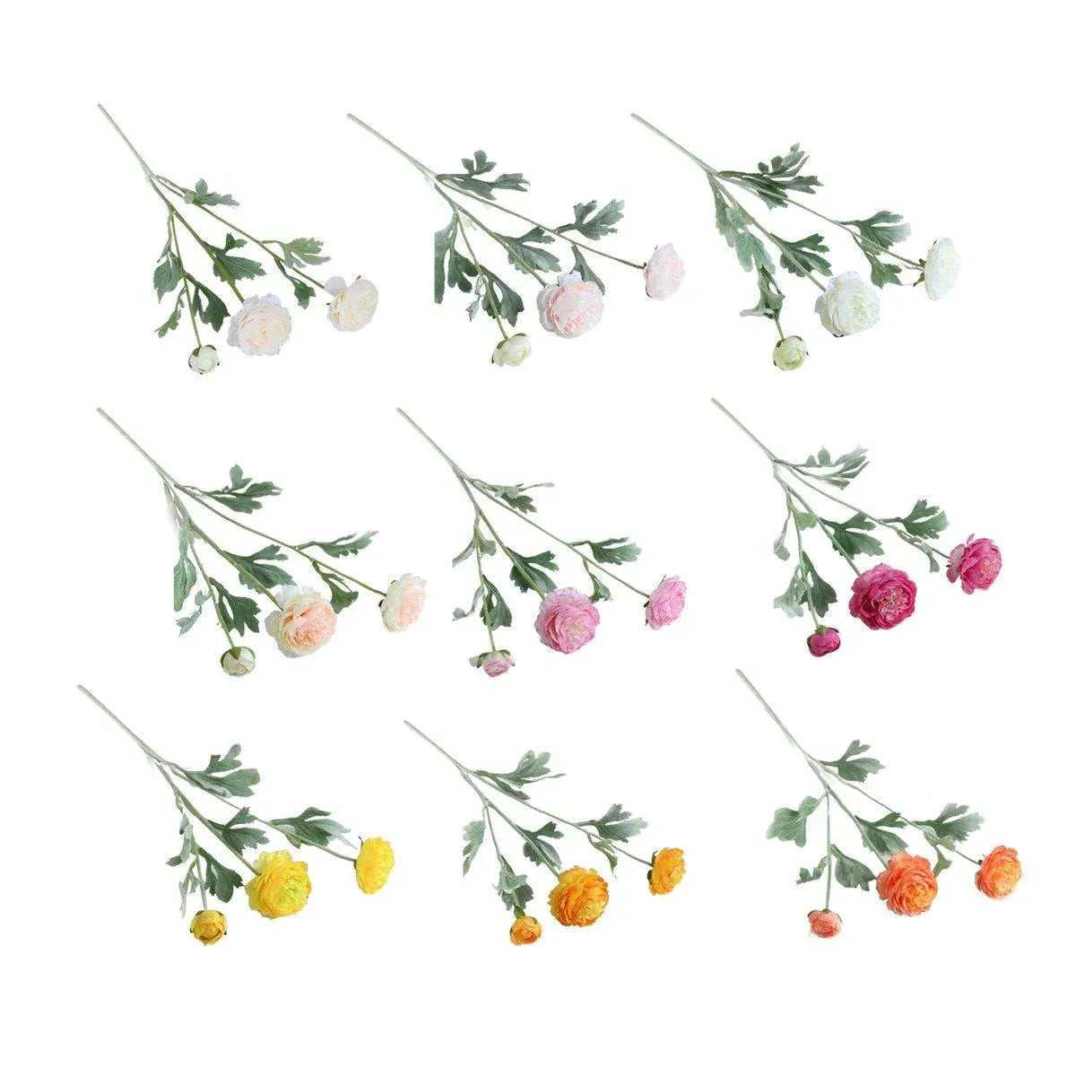 5pcs Artificial Peony Silk Flowers Bouquet Decor Faux Floral Arrangements - Champagne V528-PEONY-5PCS-CHAMPAGNE-691758