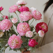 5pcs Artificial Peony Silk Flowers Bouquet Decor Faux Floral Arrangements - Champagne V528-PEONY-5PCS-CHAMPAGNE-691758