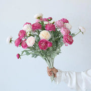 5pcs Artificial Peony Silk Flowers Bouquet Decor Faux Floral Arrangements - Champagne V528-PEONY-5PCS-CHAMPAGNE-691758