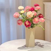 5pcs Artificial Peony Silk Flowers Bouquet Decor Faux Floral Arrangements - Purple Red V528-PEONY-5PCS-PURPLE-RED-790269