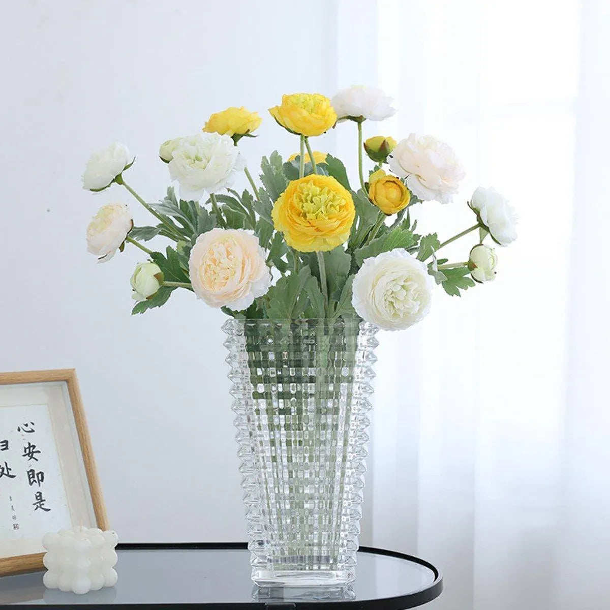 5pcs Artificial Peony Silk Flowers Bouquet Decor Faux Floral Arrangements - Purple Red V528-PEONY-5PCS-PURPLE-RED-790269