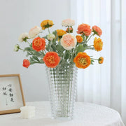 5pcs Artificial Peony Silk Flowers Bouquet Decor Faux Floral Arrangements - Purple Red V528-PEONY-5PCS-PURPLE-RED-790269