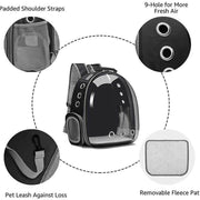 Pet Outdoor Carrier Backpack Cat Dog Puppy Travel Space Capsule Shoulder Bag - Pink V528-PET-BACKPACK-PINK-670178