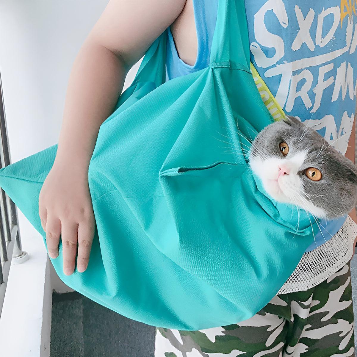Portable Pet Shoulder Tote Bag for Cats and Small Dogs Outdoor Travel Carrier - Black V528-PET-BAG-BLACK-703478