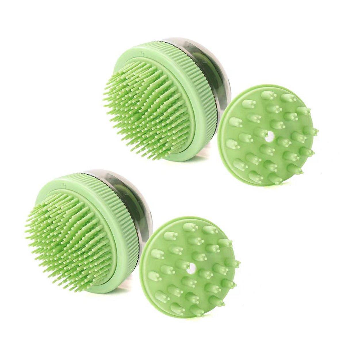 2PCS Pet Cleaning Brush Bath Massage Gel Dispenser Cats Dogs Grooming Tool - Blue V528-PET-BATH-BRUSH-2PCS-BLUE-254205