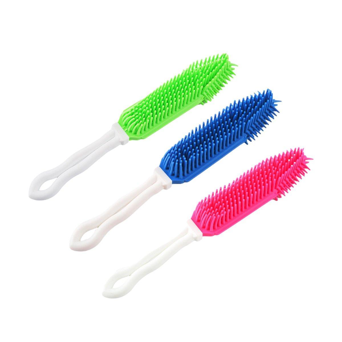 3PCS Pet Hair Remove Brush Car Detailing Brush Portable Dog Rubber Massage Brush V528-PET-BATH-COMB-3PCS-465829