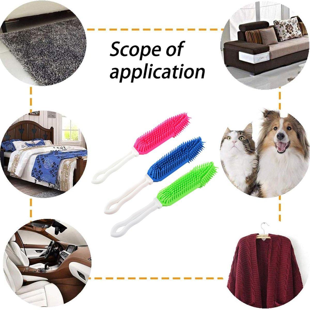 3PCS Pet Hair Remove Brush Car Detailing Brush Portable Dog Rubber Massage Brush V528-PET-BATH-COMB-3PCS-465829