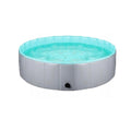 Pet Swimming Pool Foldable Portable Pool for Dogs Outdoor Summer Play - Grey-80x20cm V528-PET-BATH-GREY-CYAN-80-20-143020