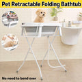 Pet Bath Tub Elevated Stand for Cats and Puppies Portable Bathing Tub for Pets V528-PET-BATH-TUB-GREY-783268