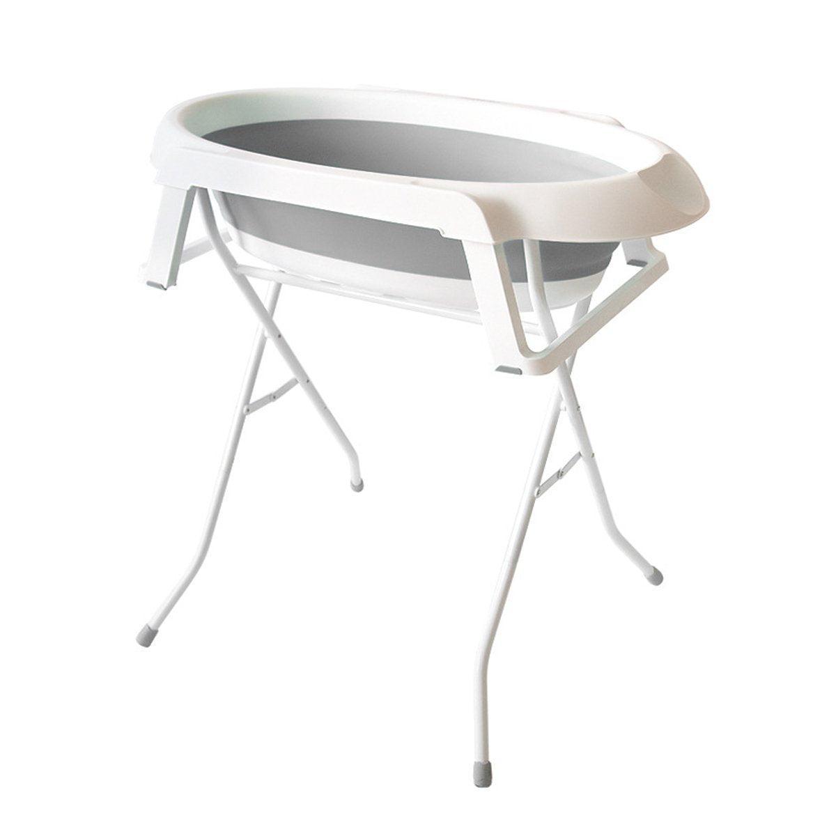 Pet Bath Tub Elevated Stand for Cats and Puppies Portable Bathing Tub for Pets V528-PET-BATH-TUB-GREY-783268