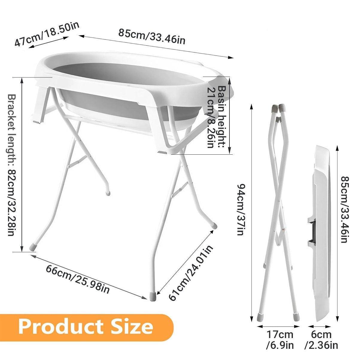 Pet Bath Tub Elevated Stand for Cats and Puppies Portable Bathing Tub for Pets V528-PET-BATH-TUB-GREY-783268